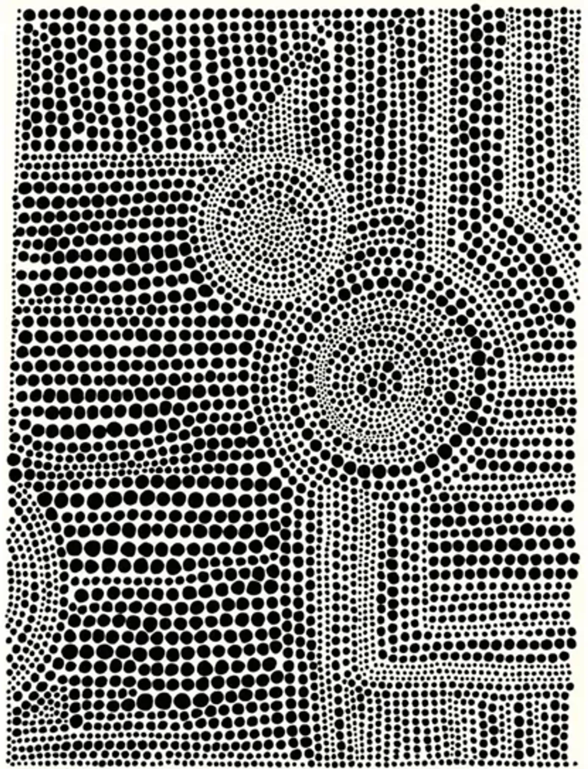 Clustered Dots A by Natasha Marie in Black;White by Giant Art