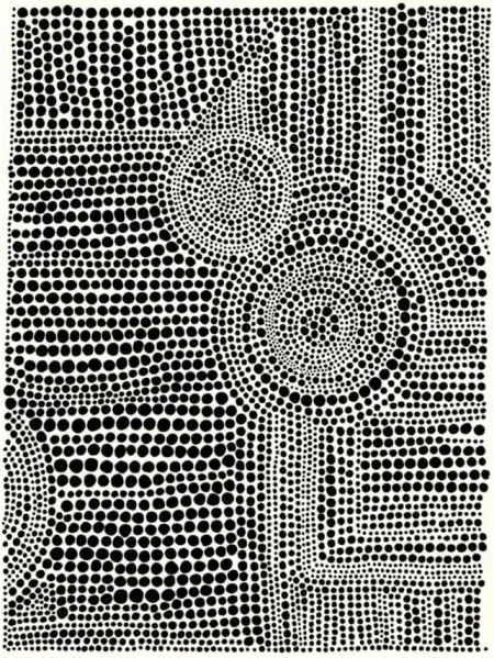Clustered Dots A by Natasha Marie in Black;White by Giant Art