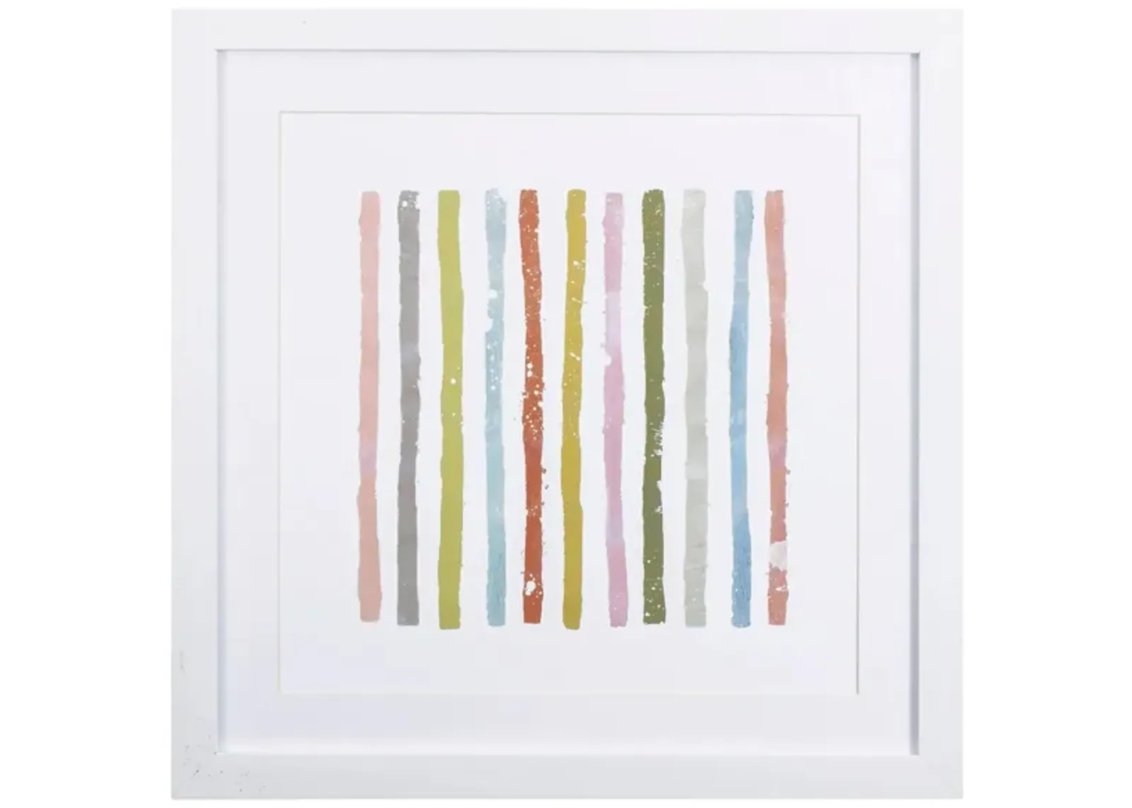 Colorful Lines Vertical Wall Art in Multicolor, Blue, Green, Pink Yellow, Red by Propac Images