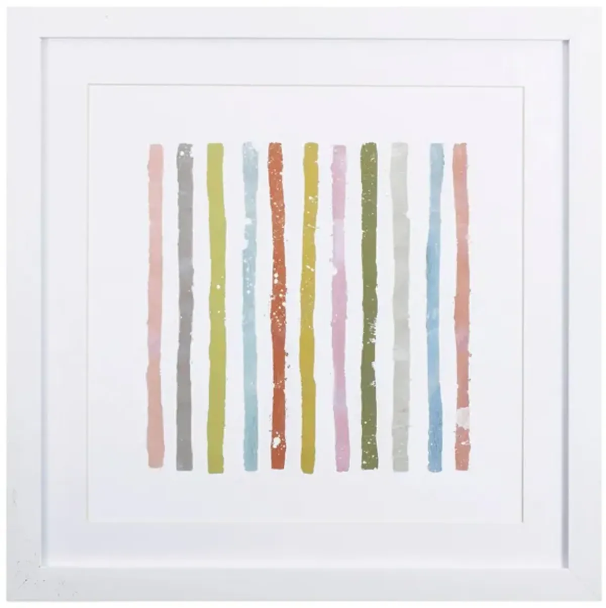 Colorful Lines Vertical Wall Art in Multicolor, Blue, Green, Pink Yellow, Red by Propac Images