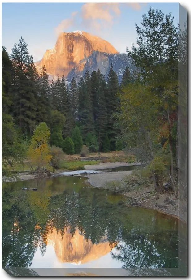 Yosemite Reflection Wall Art in Blue;Orange;Green by Bellanest