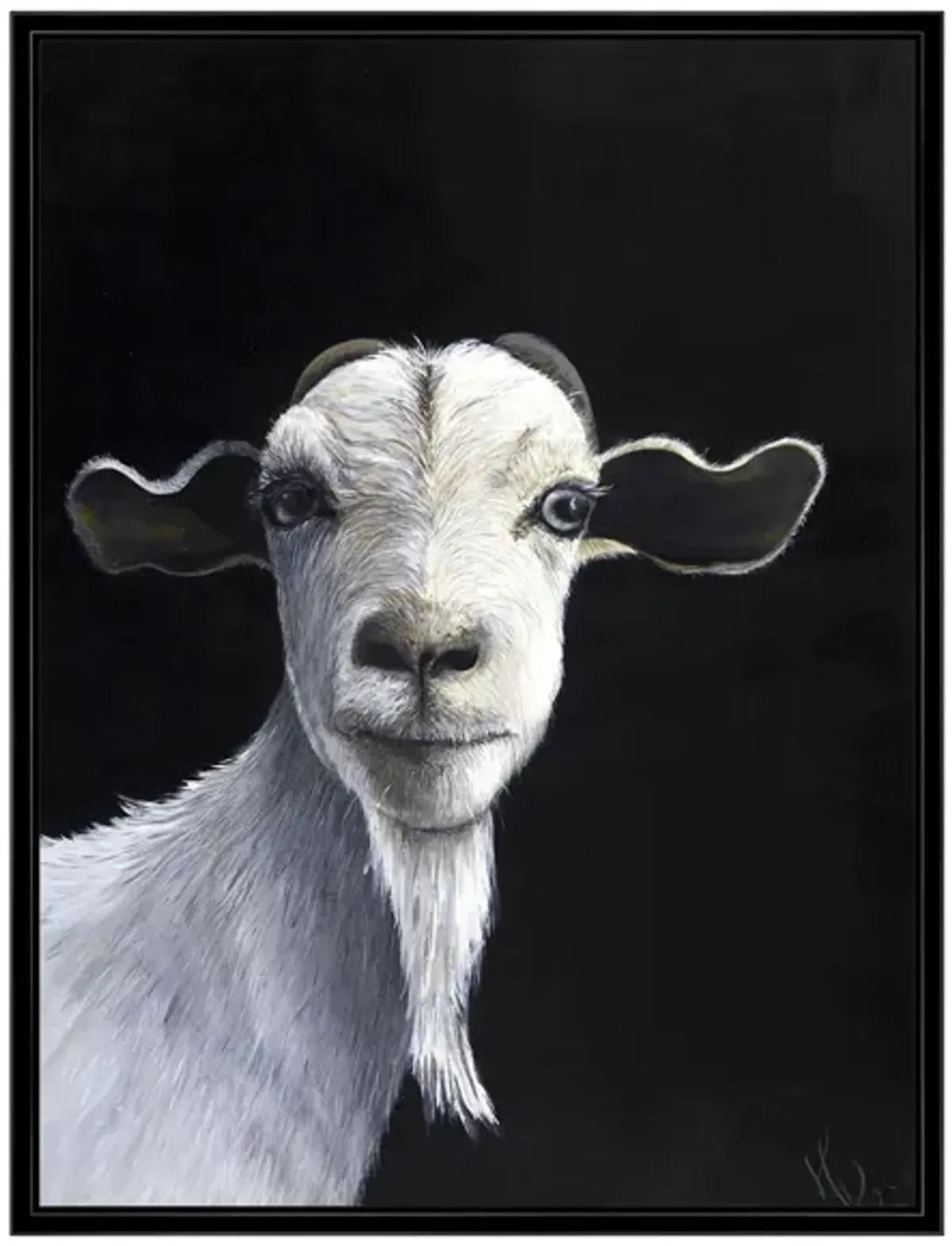 The Goat Wall Art in Black;White by Bellanest