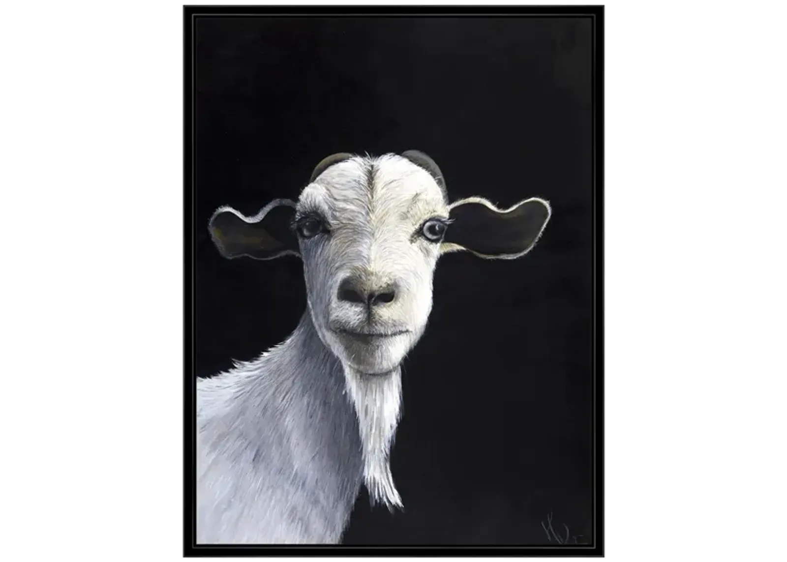 The Goat Wall Art in Black;White by Bellanest