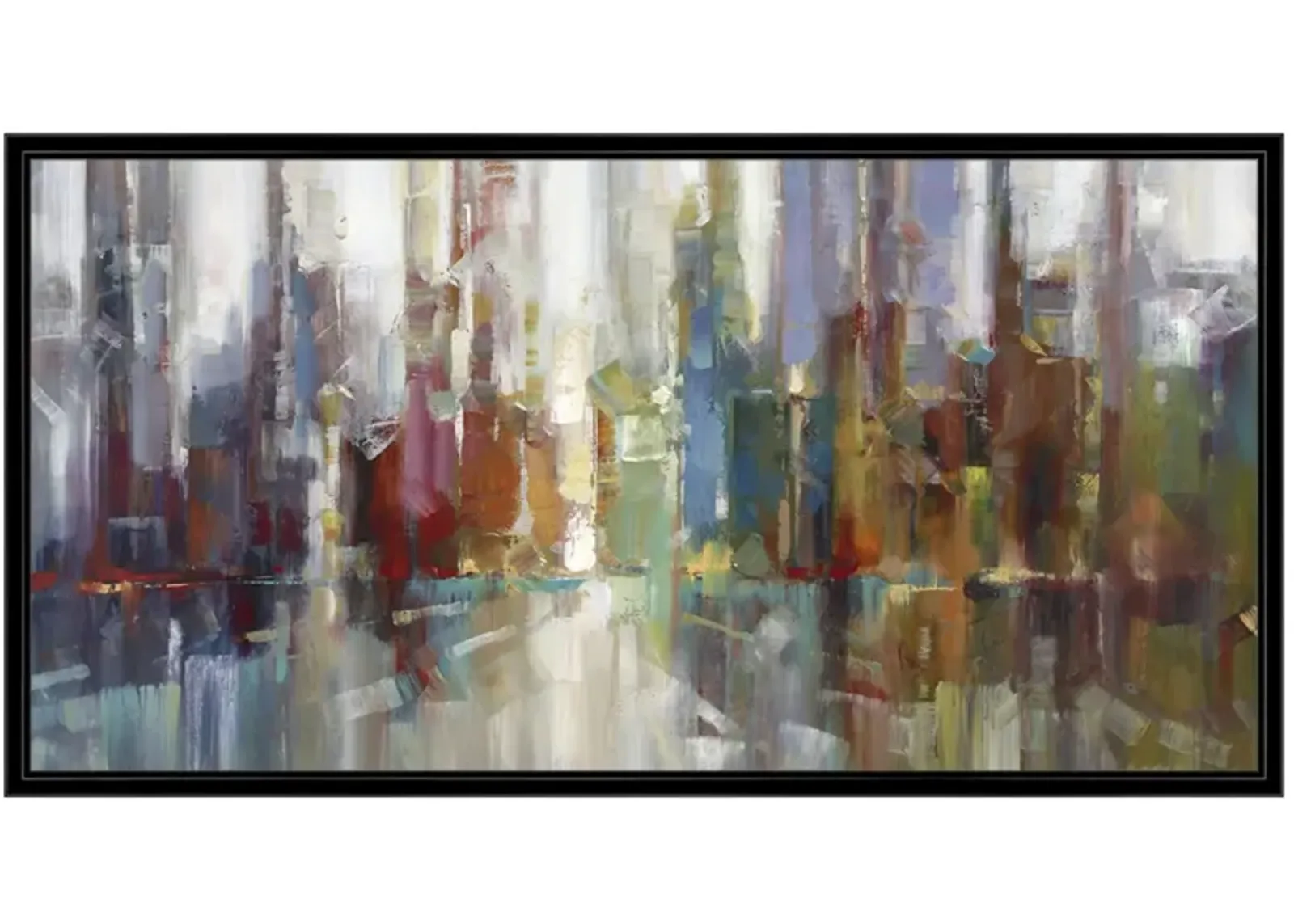 Celebration City Wall Art in Gray;Blue;Red;Orange by Bellanest