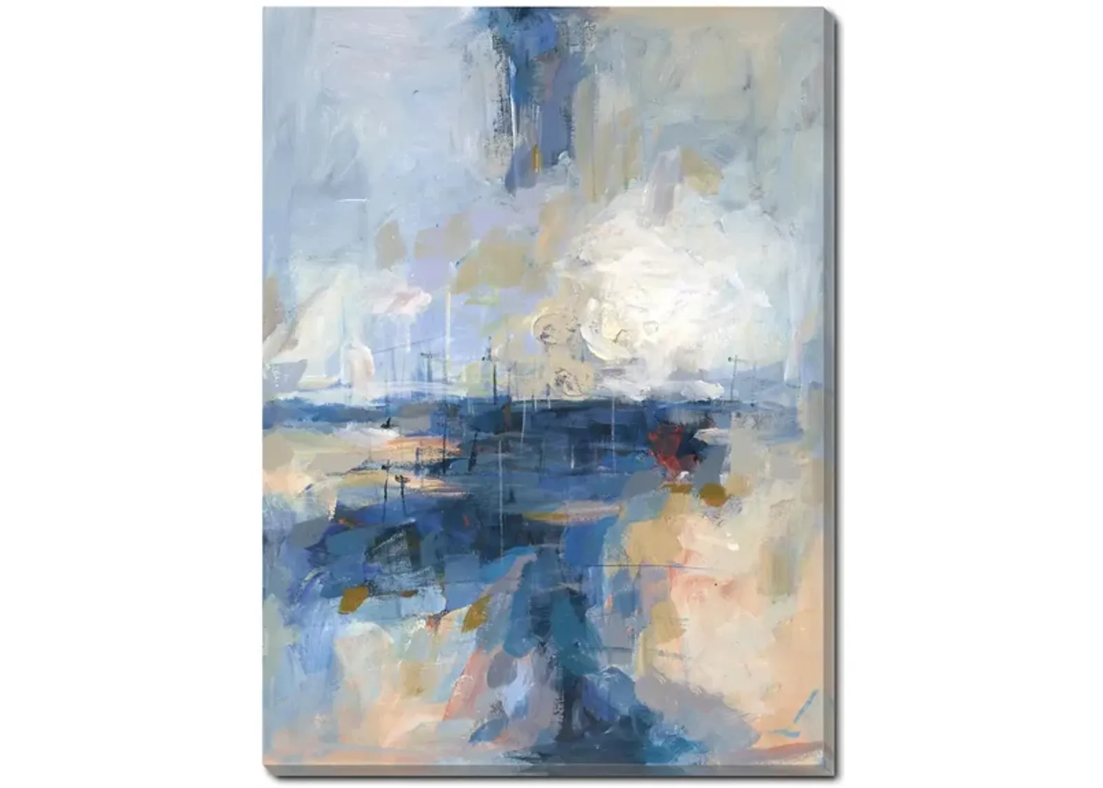 Abstract Shore 1 Wall Art in Blue;Orange;Natural by Bellanest