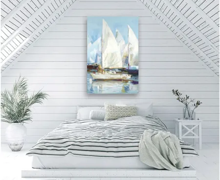 Group Sails Wall Art in Blue by Bellanest