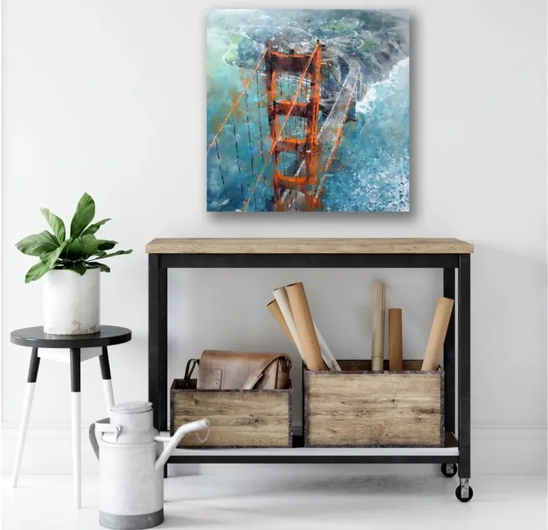 Over Golden Gate Gallery Wrapped Canvas in Multi by Courtside Market