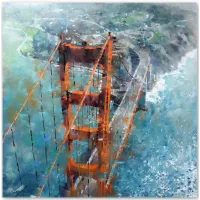 Over Golden Gate Gallery Wrapped Canvas in Multi by Courtside Market
