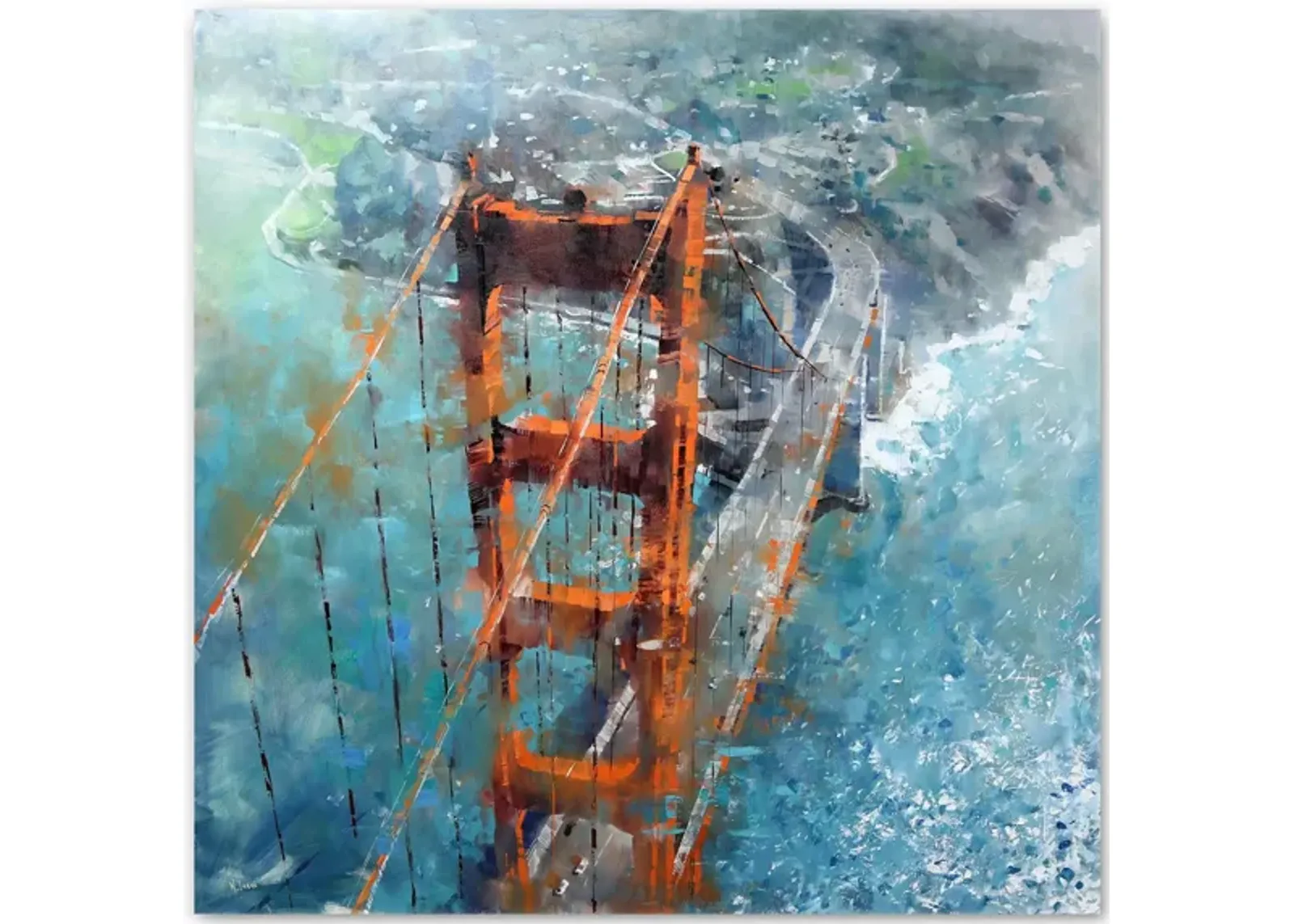 Over Golden Gate Gallery Wrapped Canvas in Multi by Courtside Market