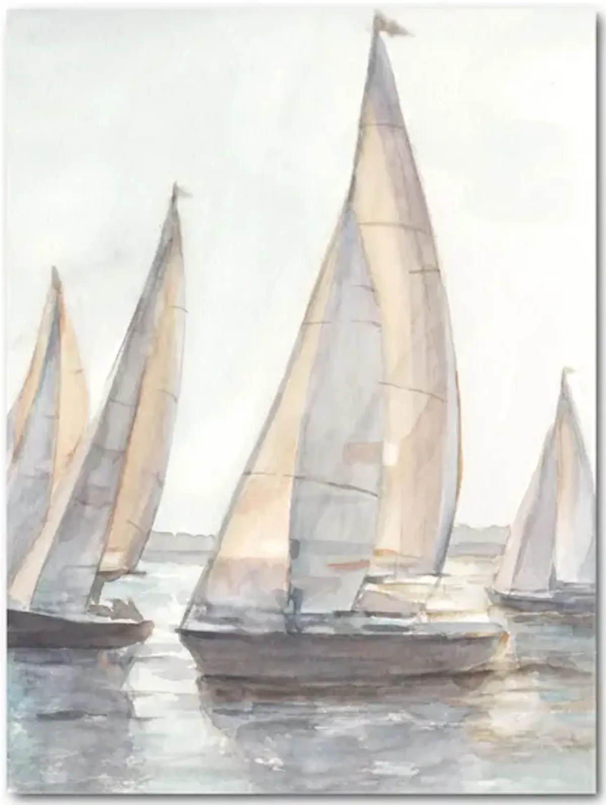 Plein Air Sailboats I Gallery Wrapped Canvas in Multi by Courtside Market