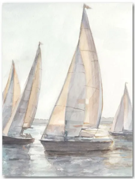 Plein Air Sailboats I Gallery Wrapped Canvas in Multi by Courtside Market