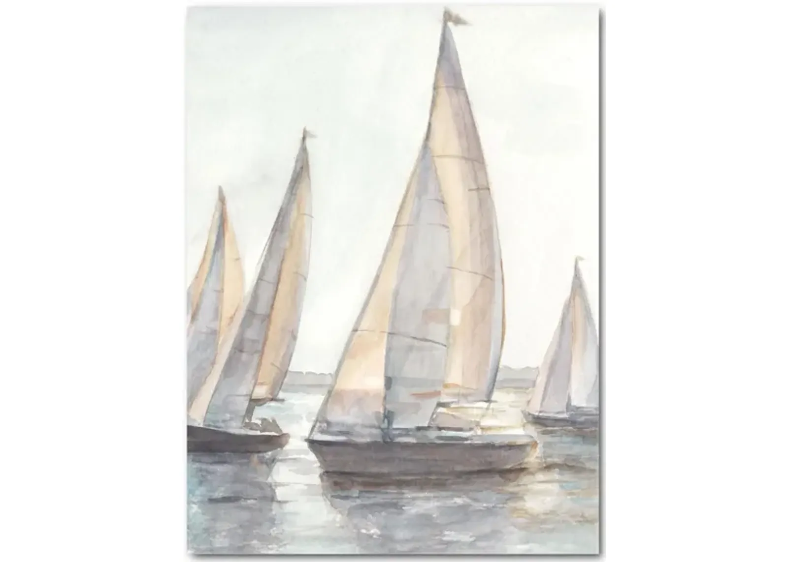 Plein Air Sailboats I Gallery Wrapped Canvas in Multi by Courtside Market