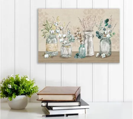 Cotton Bouquet I Gallery Wrapped Canvas in Multi by Courtside Market
