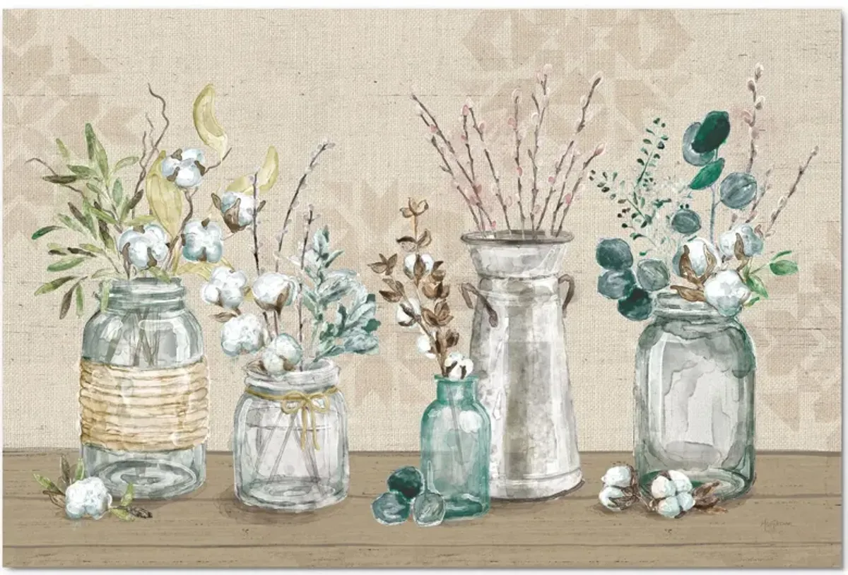 Cotton Bouquet I Gallery Wrapped Canvas