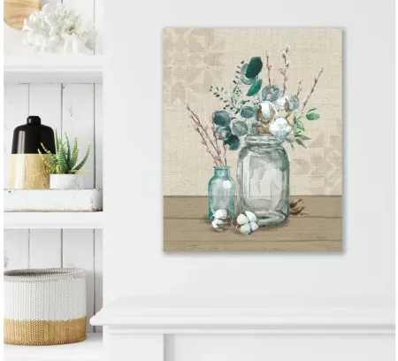 Cotton Bouquet II Gallery Wrapped Canvas in Multi by Courtside Market