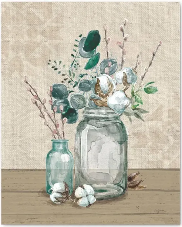 Cotton Bouquet II Gallery Wrapped Canvas