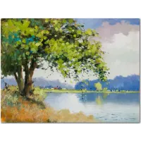 Spring At The Pond II Gallery Wrapped Canvas in Multi by Courtside Market