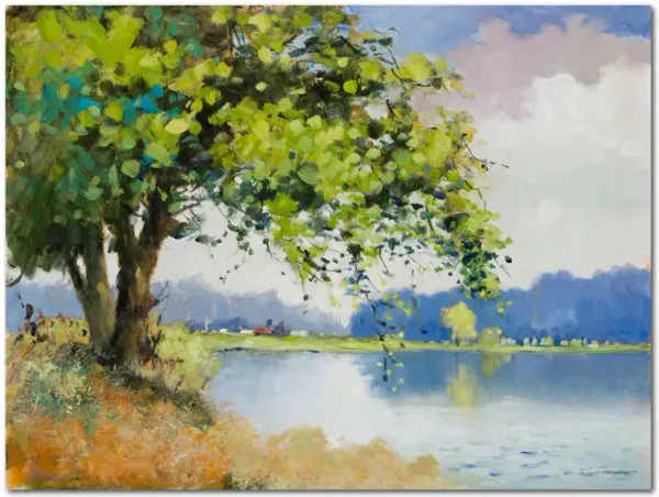 Spring At The Pond II Gallery Wrapped Canvas
