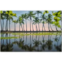 Palm Tree Reflections Gallery Wrapped Canvas in Multi by Courtside Market