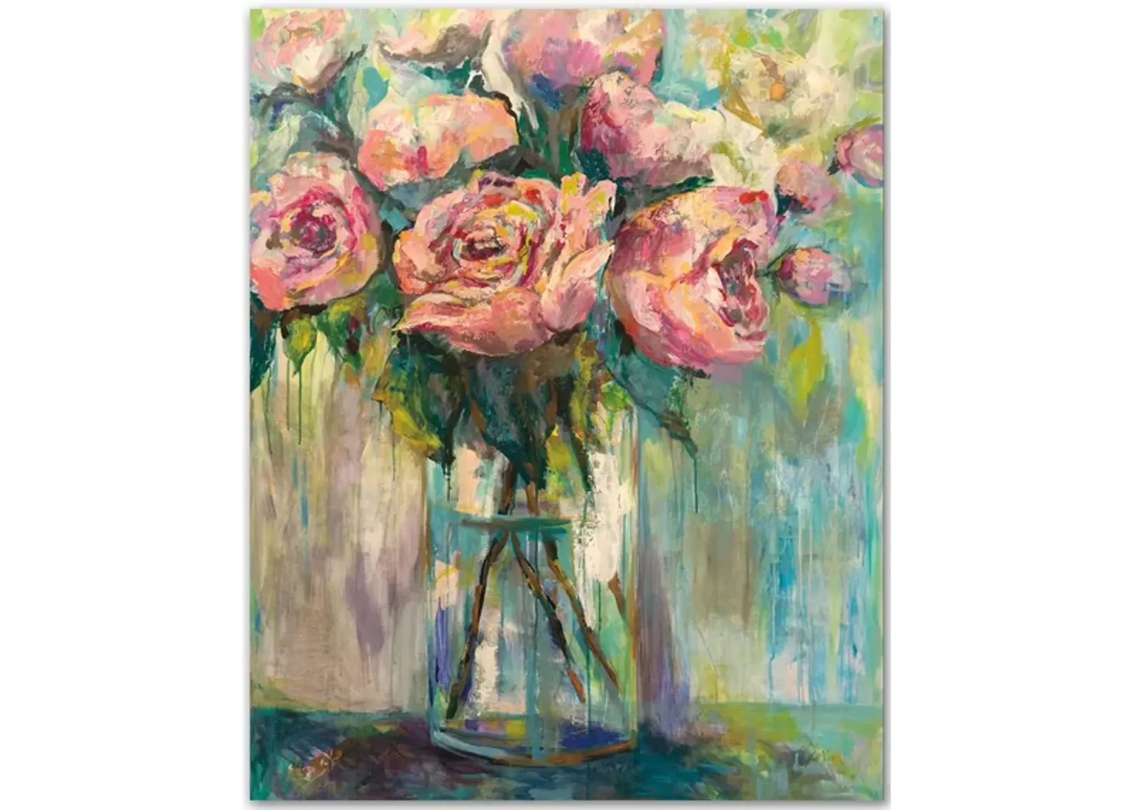 Peony Play Gallery Wrapped Canvas in Multi by Courtside Market