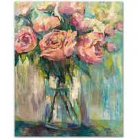 Peony Play Gallery Wrapped Canvas in Multi by Courtside Market
