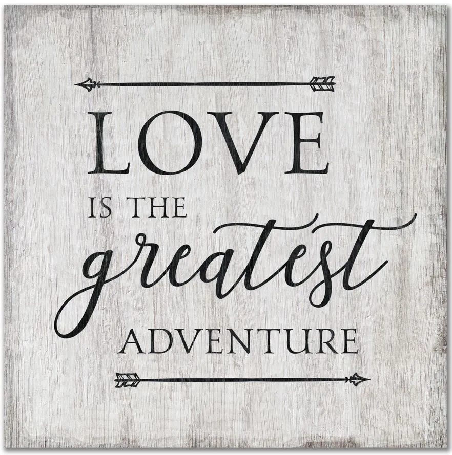 Love Is The Greatest Adventure Gallery Wrapped Canvas in Multi by Courtside Market