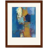 Abstract Blue And Tan Framed Art in Multi by Courtside Market