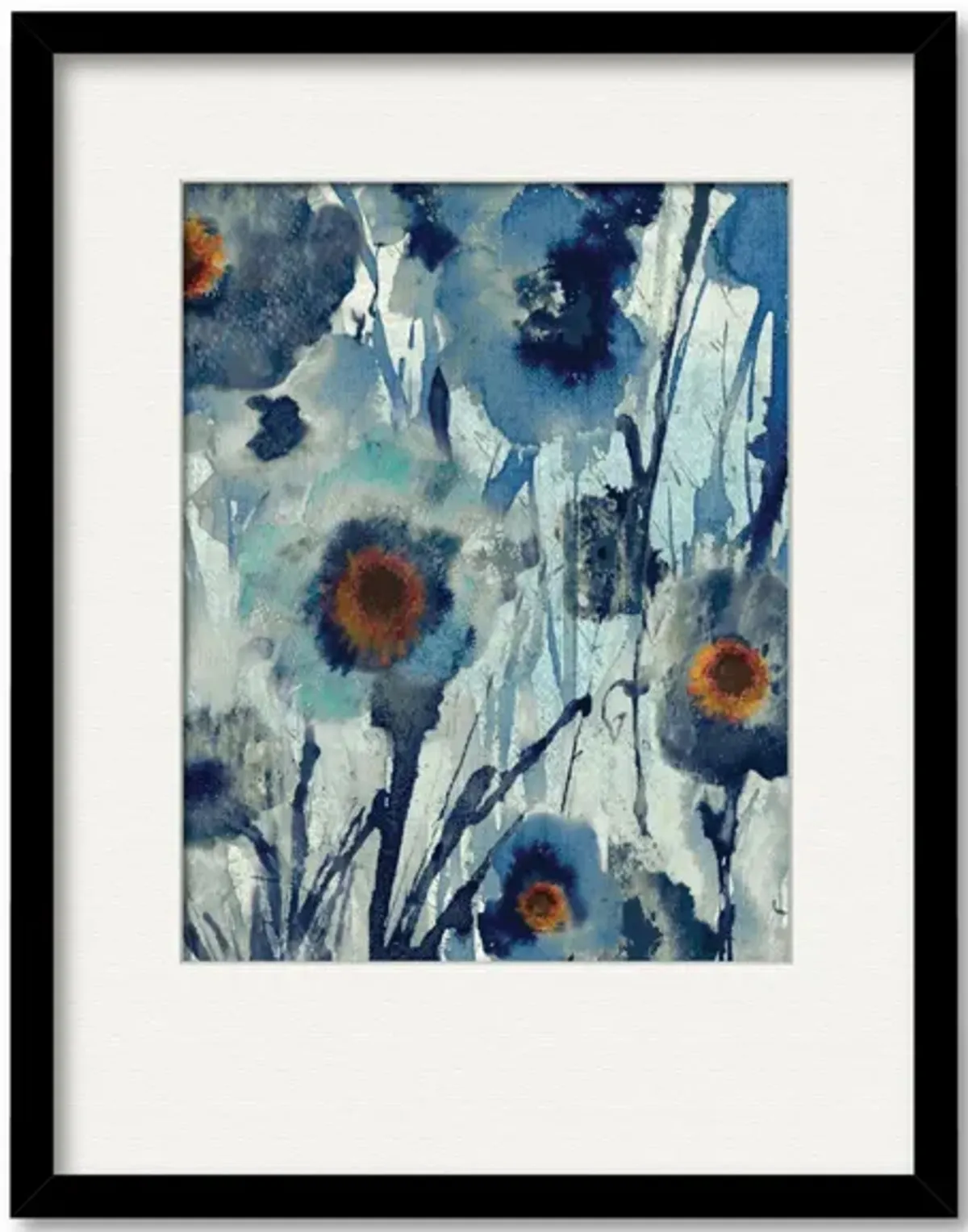 Forget Me Not II Framed Art in Multi by Courtside Market