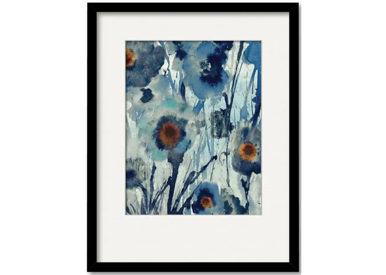 Forget Me Not II Framed Art in Multi by Courtside Market