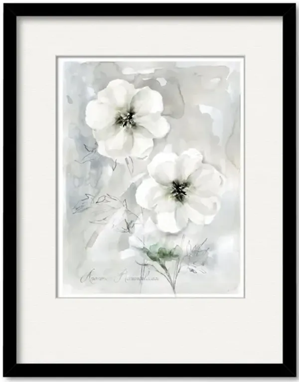 White Anemone II Framed Art