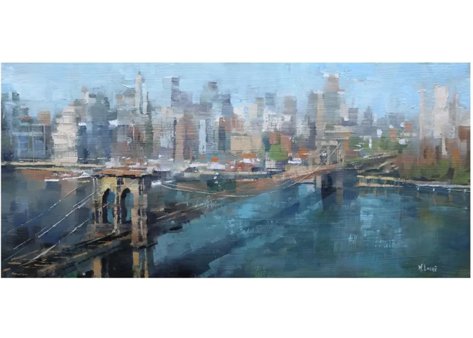 Brooklyn Bridge Wall Mural in Multi by Courtside Market