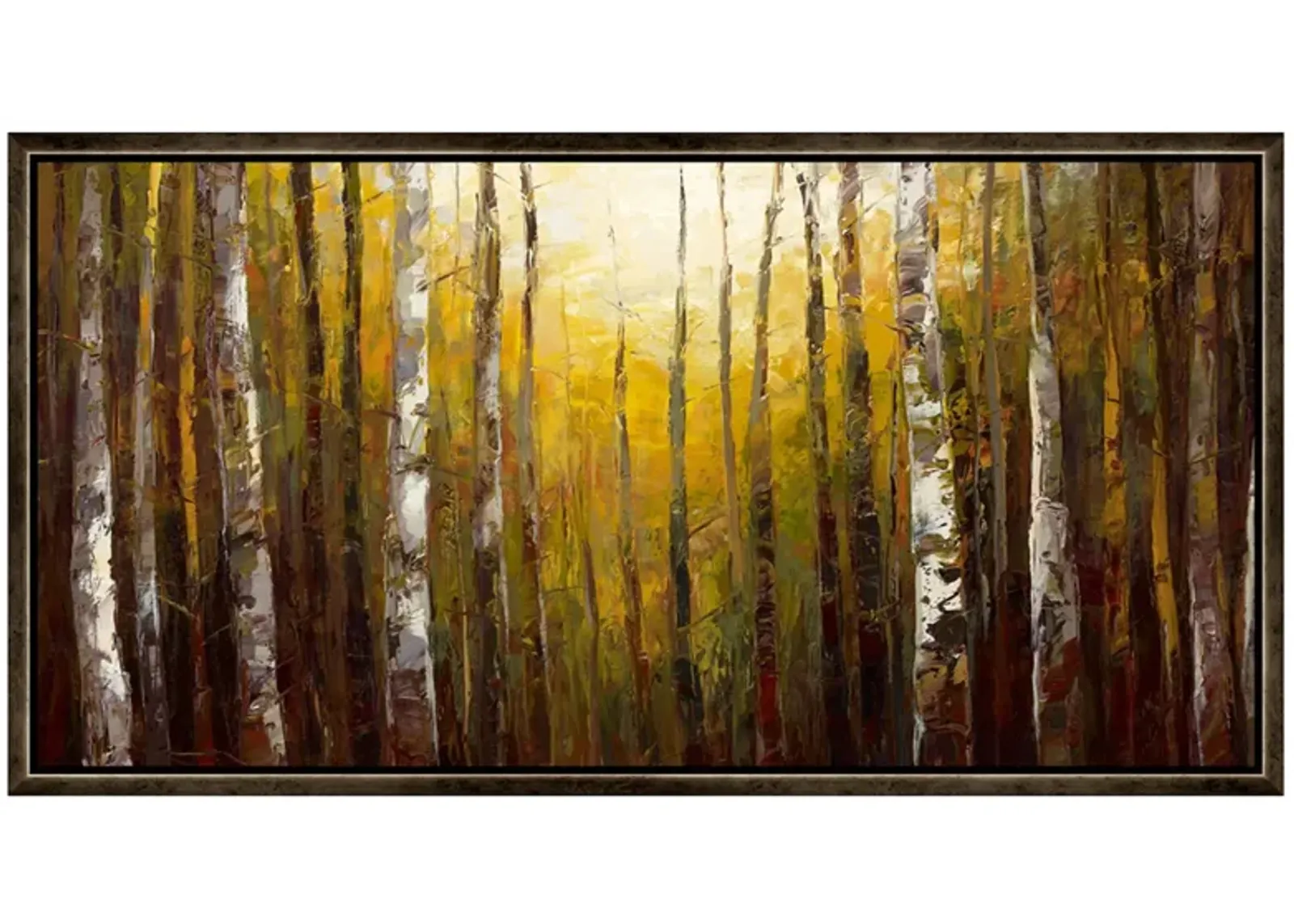 Landscape Birch Wall Art in Brown;Yellow;White by Prestige Arts /Ati Indust