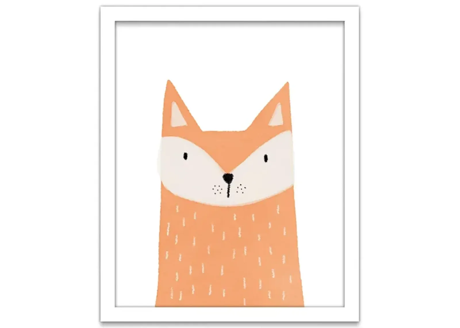 Fox Wall Art in White, Orange by Bellanest