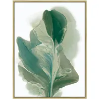 Botanical Flair in Green 2 Wall Art in Green/Gold by Bellanest