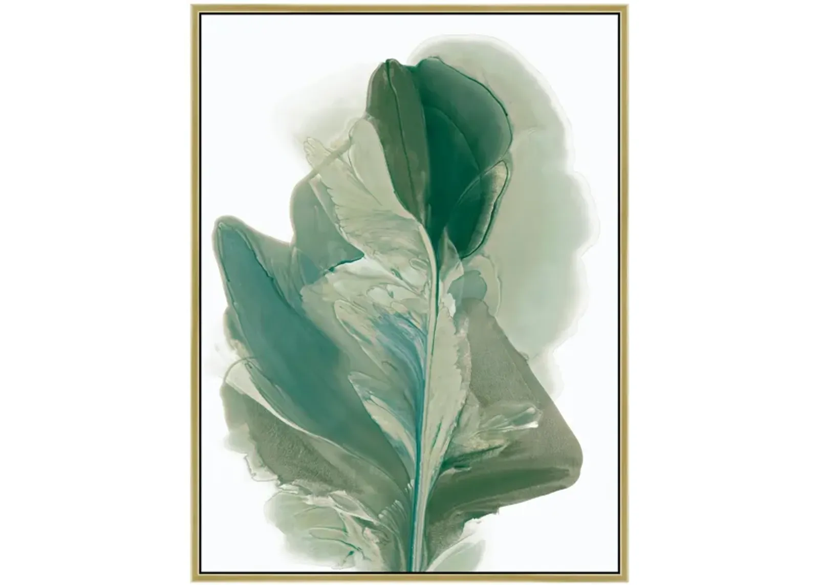 Botanical Flair in Green 2 Wall Art in Green/Gold by Bellanest