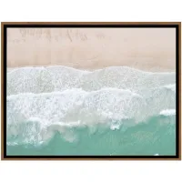 Stratton Beach Waves from Above Canvas Wall Art in Multi by Stratton Home Decor