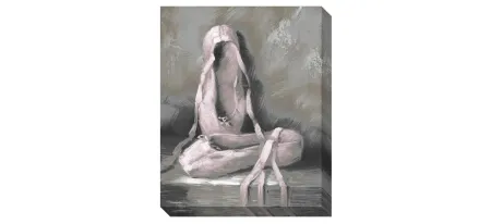 Ballet Slippers II Canvas Wall Art in PINK/GRAY by Bellanest