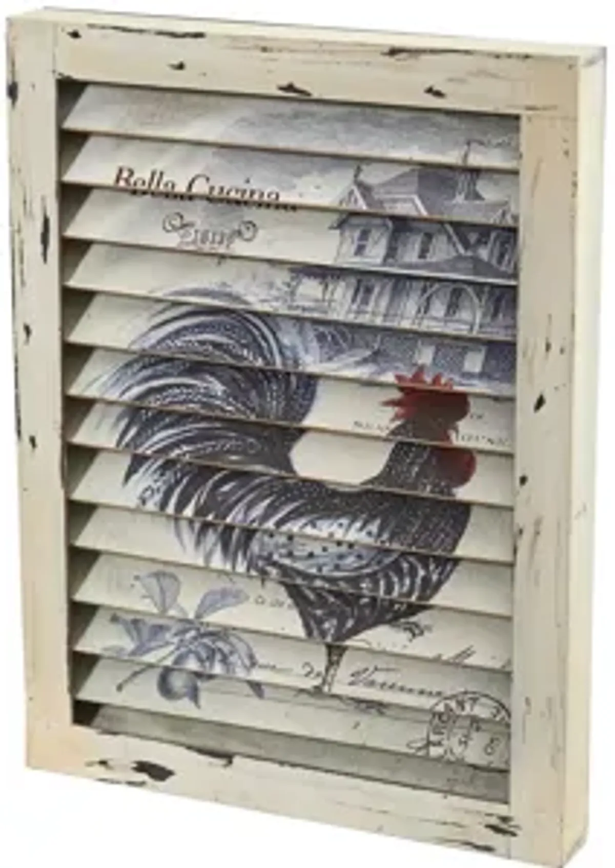 Rooster Window Shutter Wall Decor