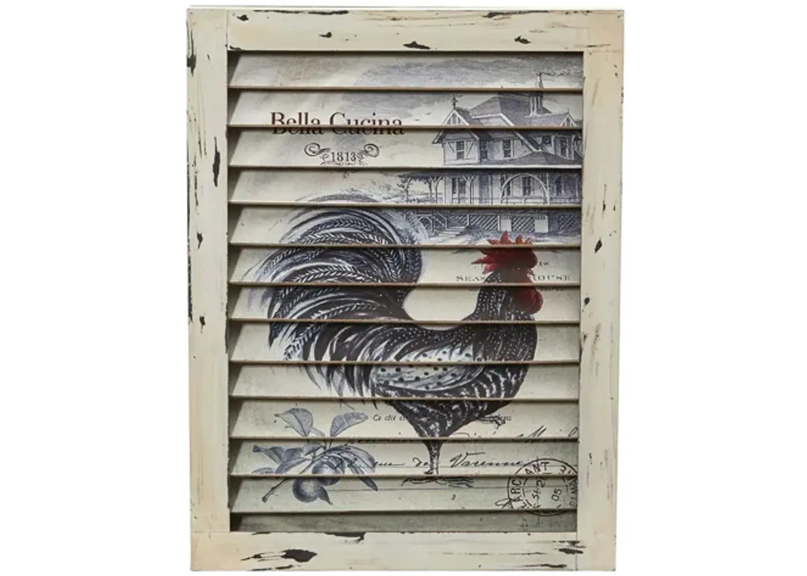 Rooster Window Shutter Wall Decor