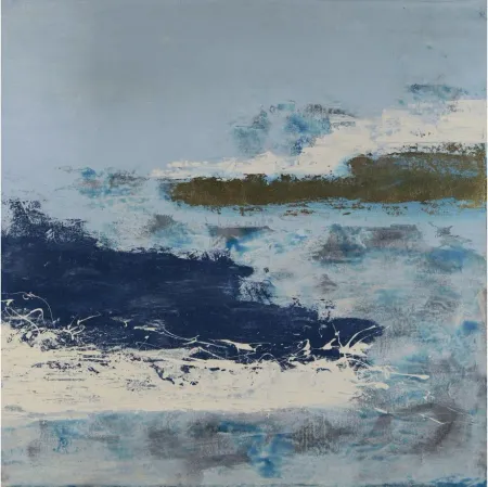 Giant Art Washing to Shore in Blue by Giant Art