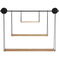 Bougee Wall Shelf in Black by Stratton Home Decor