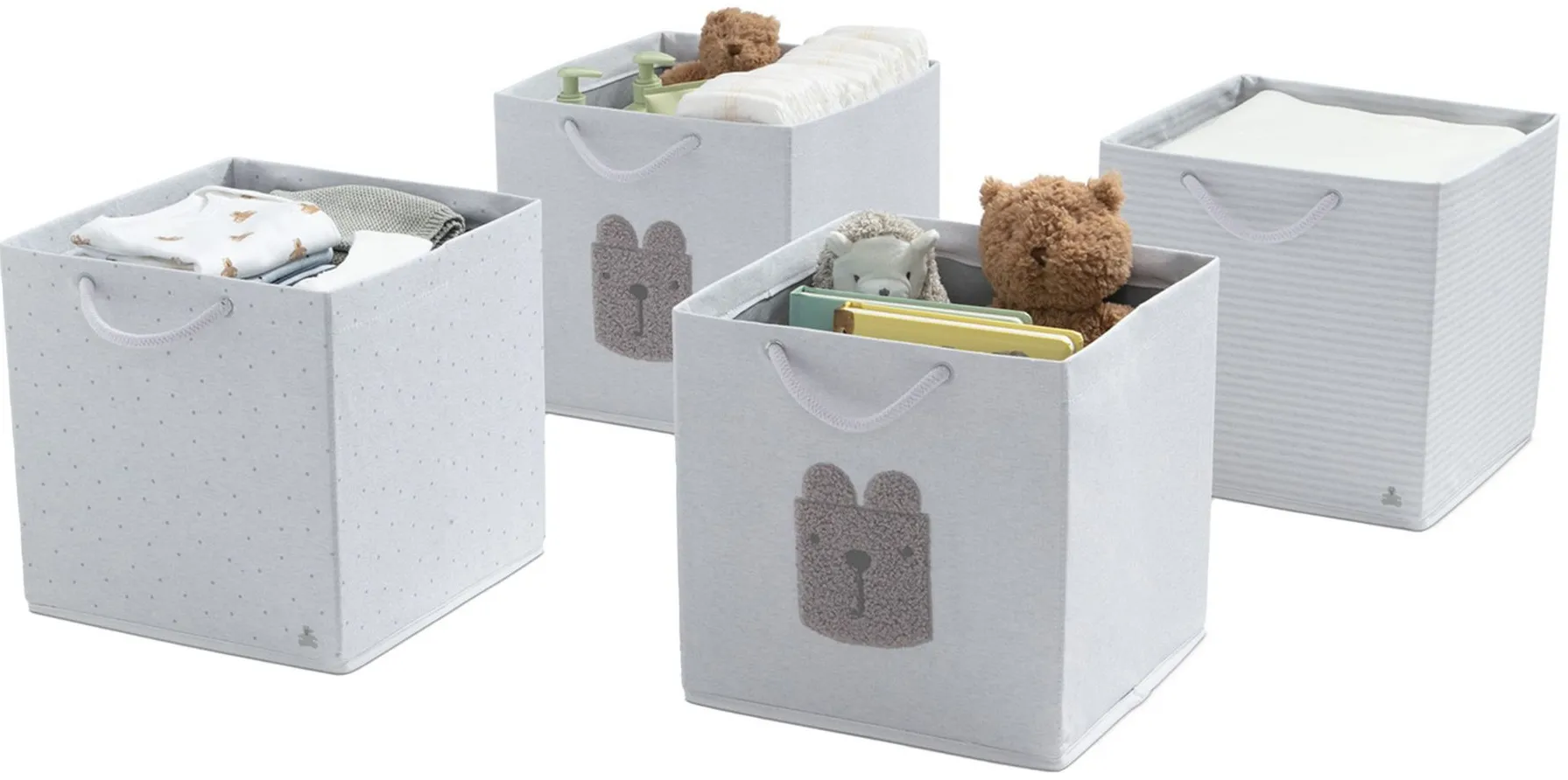 BabyGap 4-Pack Storage Bins with Handles by Delta Children in Gray by Delta Children