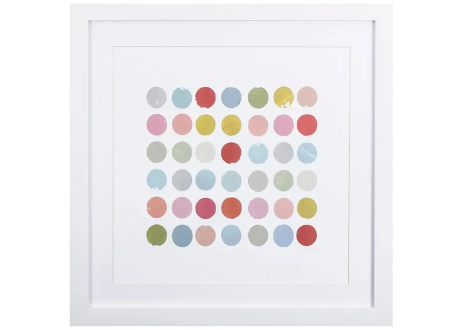 Colorful Dots Wall Art in Multicolor, Blue, Green, Pink Yellow, Red by Propac Images