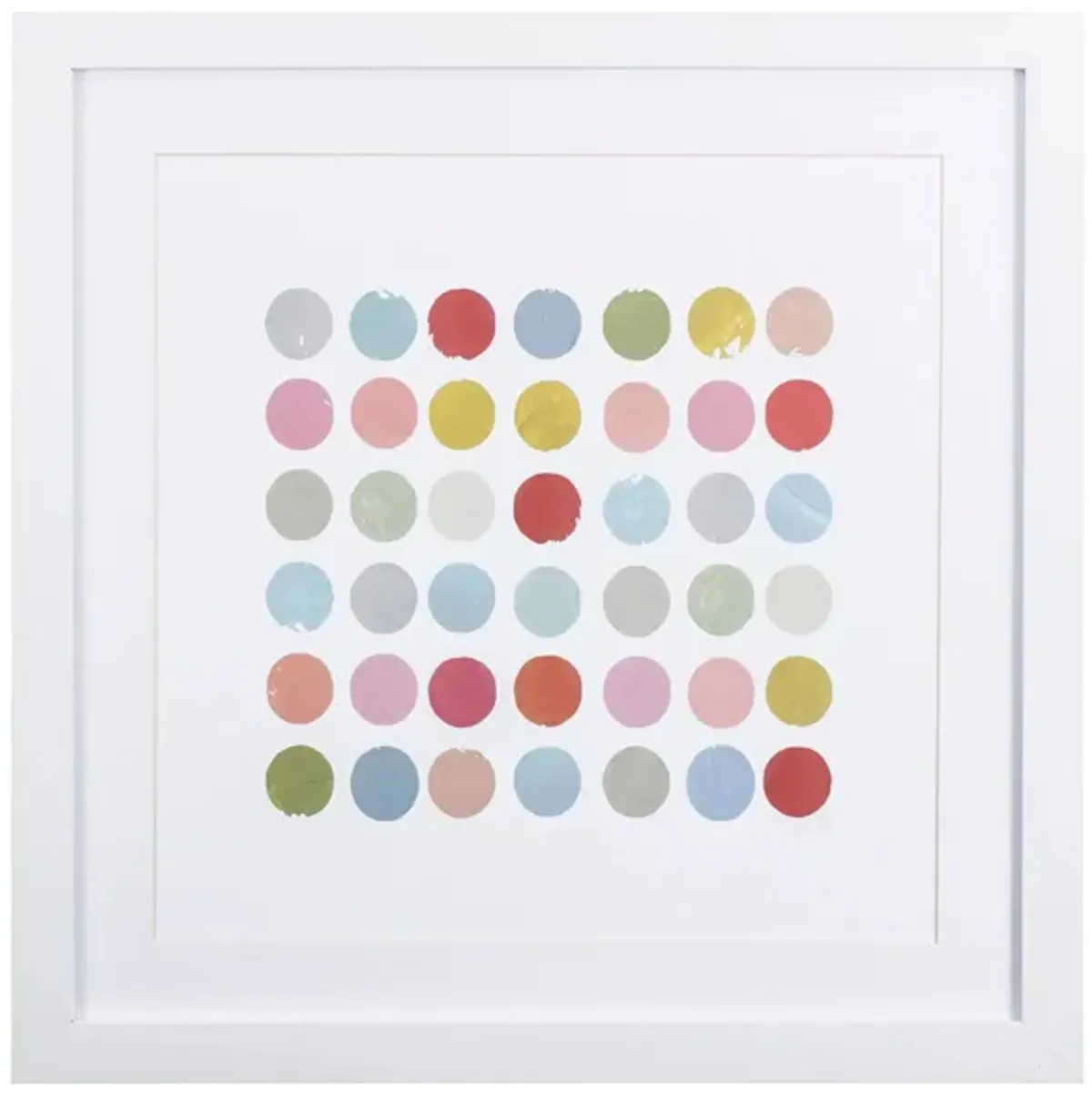 Colorful Dots Wall Art in Multicolor, Blue, Green, Pink Yellow, Red by Propac Images