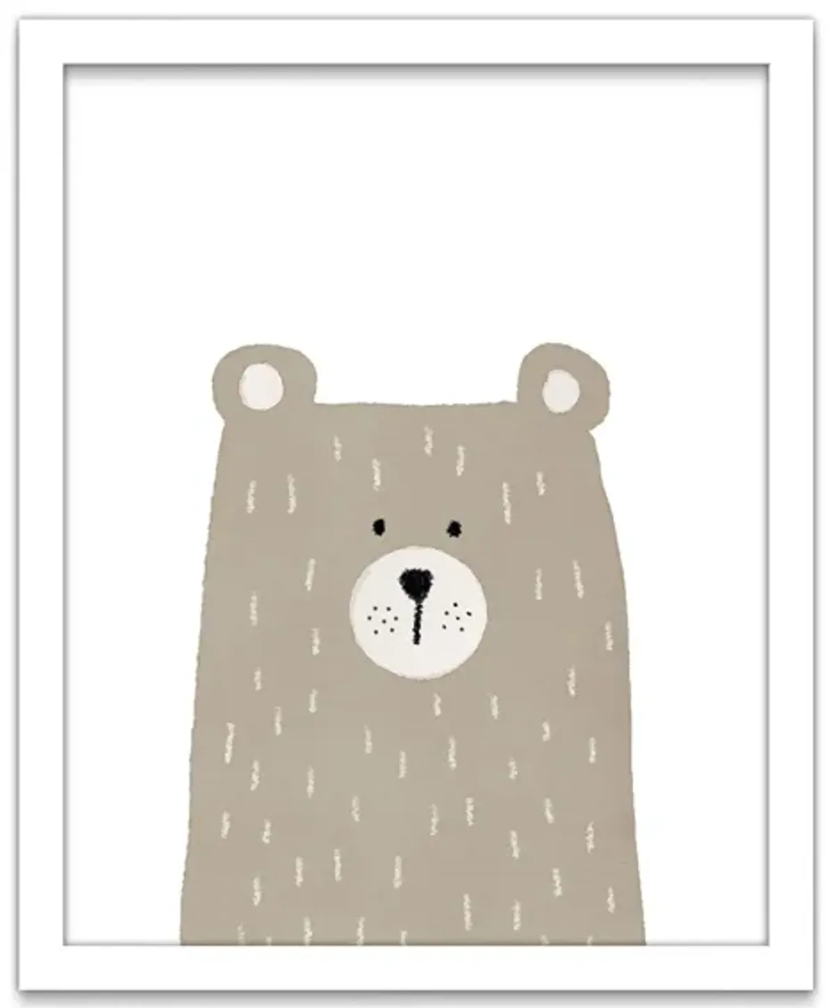 Bear Wall Art in White, Brown by Bellanest