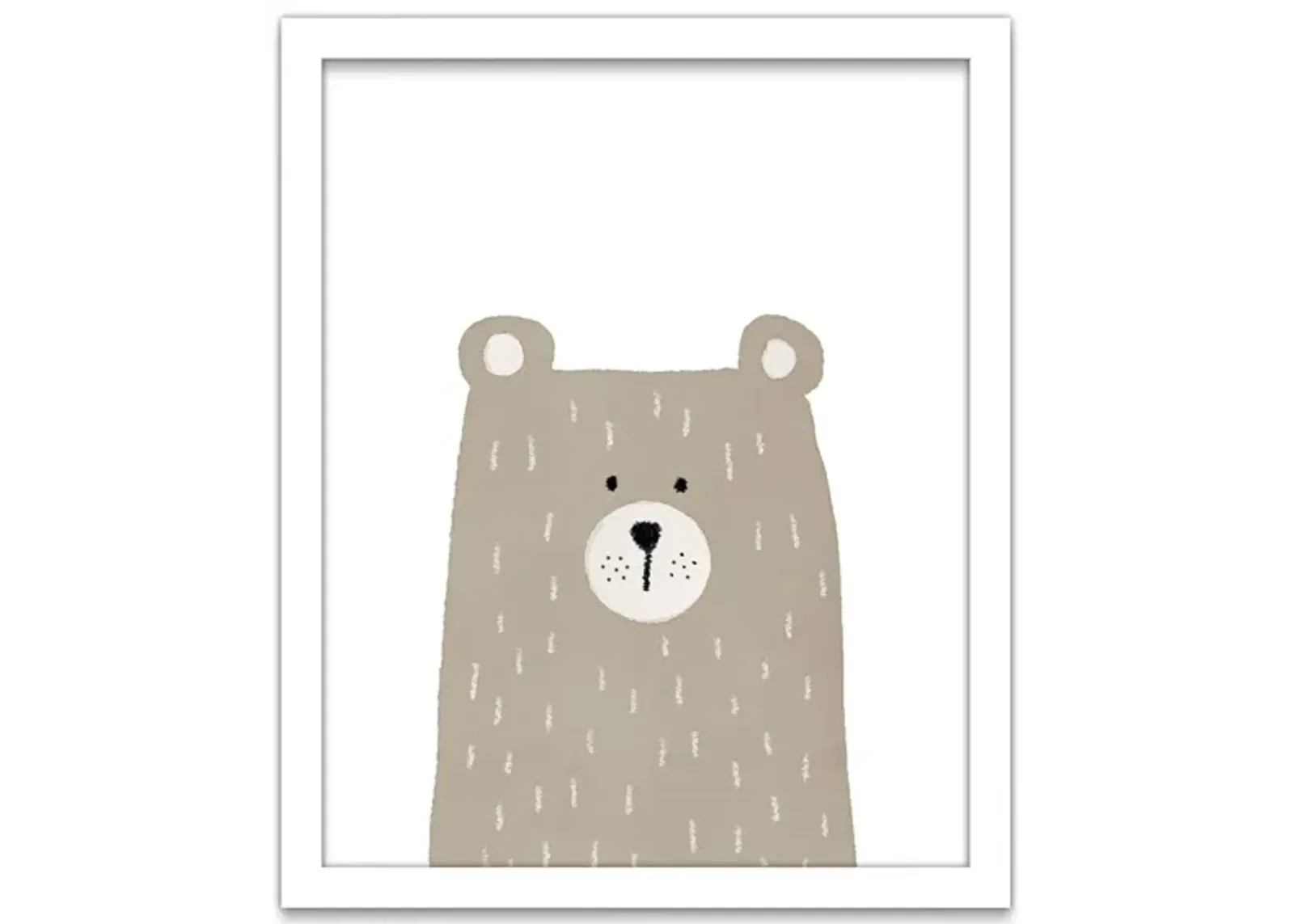 Bear Wall Art in White, Brown by Bellanest