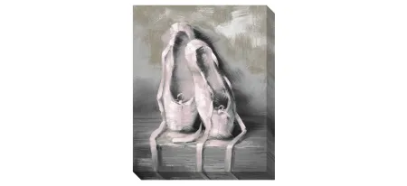 Ballet Slippers I Canvas Wall Art in PINK/GRAY by Bellanest