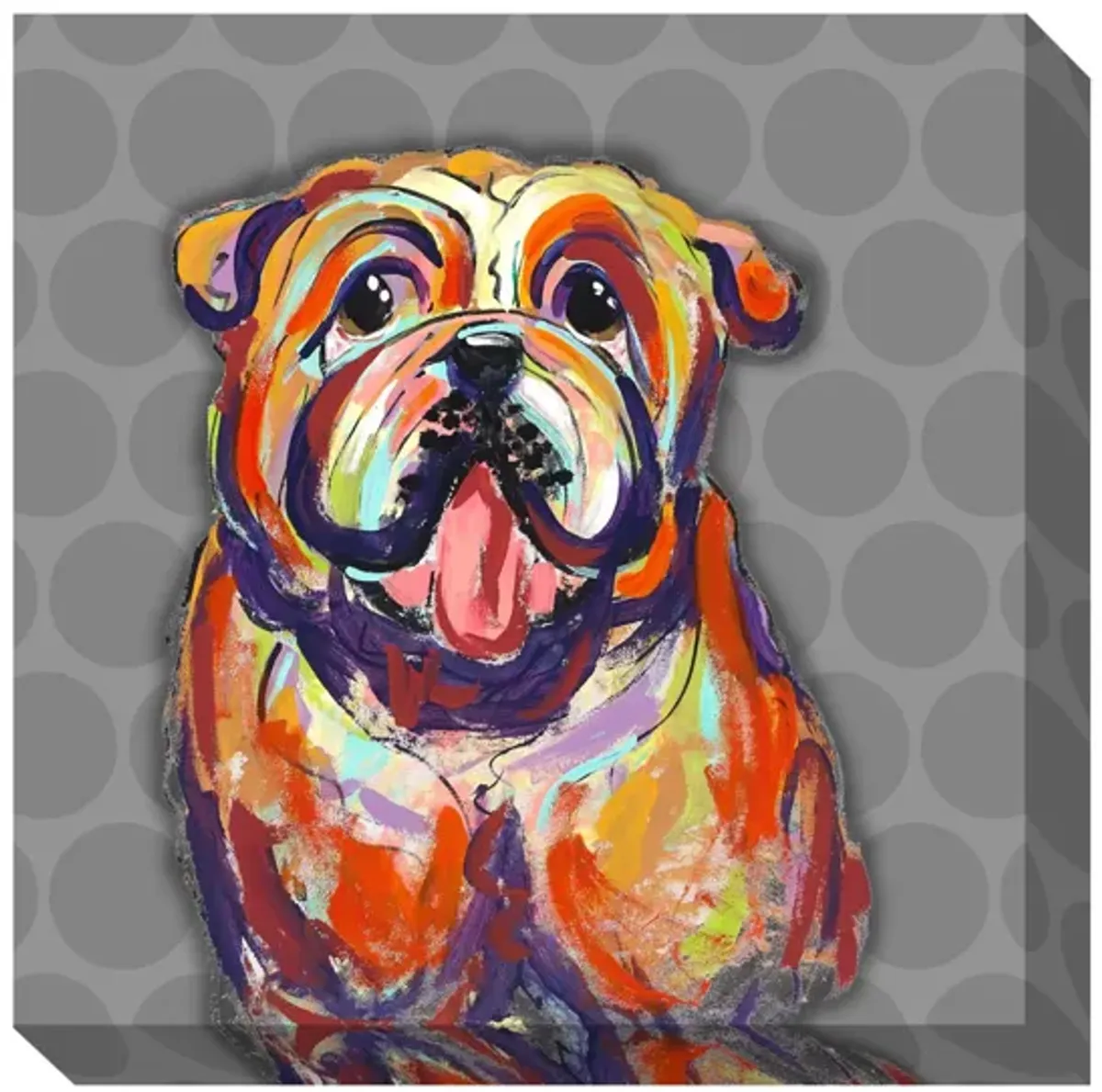 Bulldog Canvas Wall Art in MULTI by Bellanest