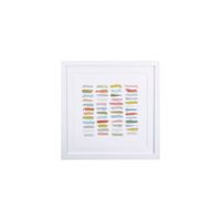 Colorful Lines Horizontal Wall Art in Multicolor, Blue, Green, Pink Yellow, Red by Propac Images