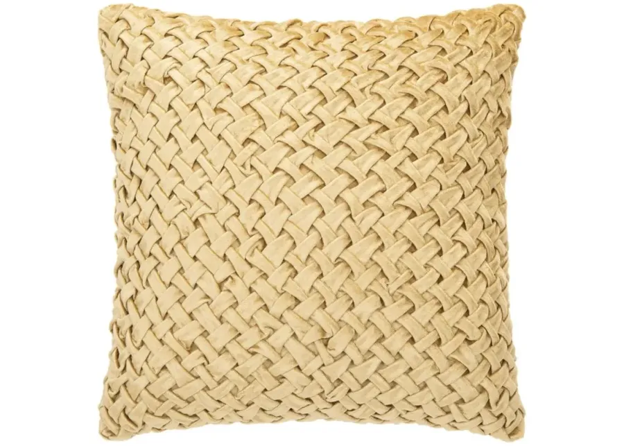 Embellished Reslin Accent Pillow in Beige by Safavieh